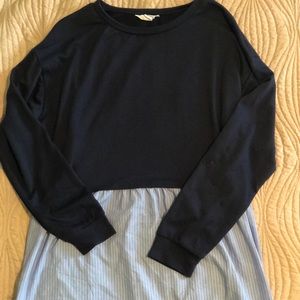 Caslon top navy top and stripped bottom.